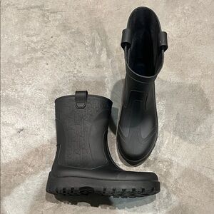 Dior Black Rubber Rain Boots